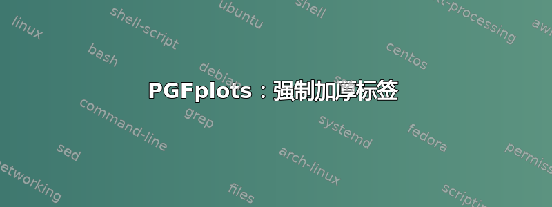 PGFplots：强制加厚标签