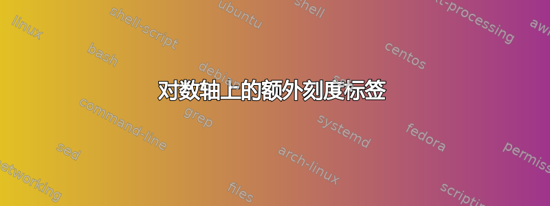 对数轴上的额外刻度标签