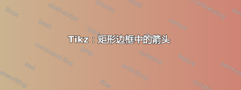 Tikz：矩形边框中的箭头