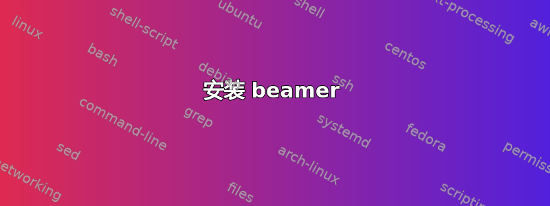 安装 beamer