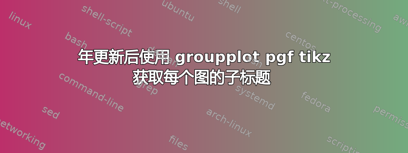 2020 年更新后使用 groupplot pgf tikz 获取每个图的子标题