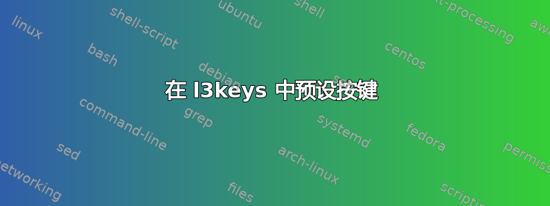 在 l3keys 中预设按键