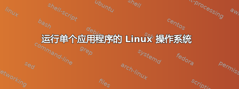 运行单个应用程序的 Linux 操作系统 