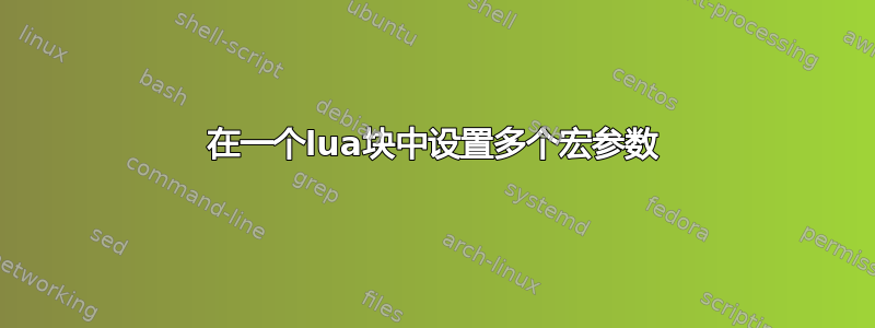 在一个lua块中设置多个宏参数