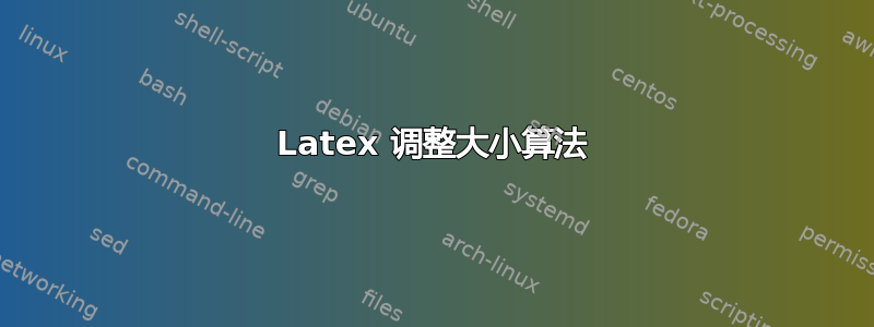 Latex 调整大小算法