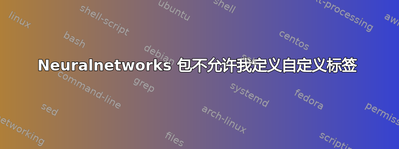 Neuralnetworks 包不允许我定义自定义标签