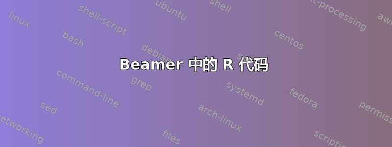 Beamer 中的 R 代码