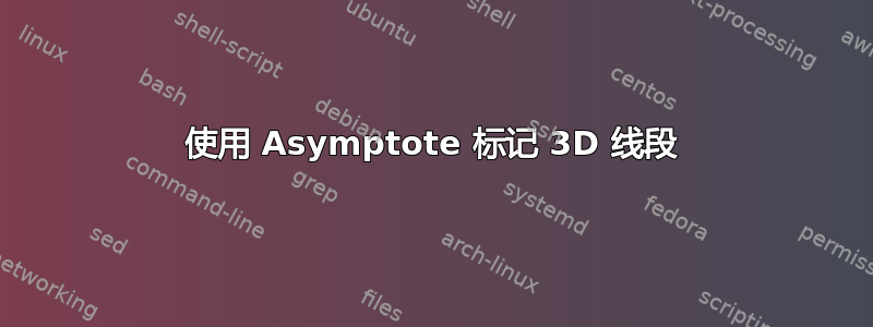 使用 Asymptote 标记 3D 线段