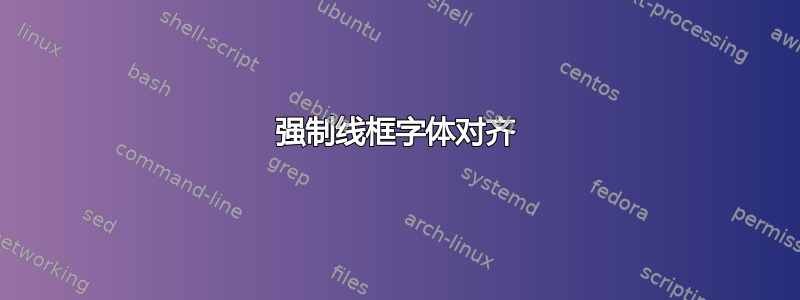 强制线框字体对齐