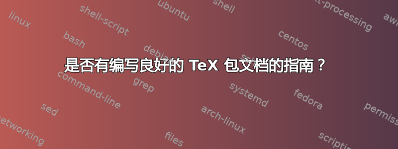 是否有编写良好的 TeX 包文档的指南？