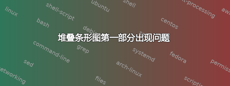 堆叠条形图第一部分出现问题