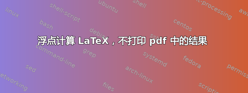 浮点计算 LaTeX，不打印 pdf 中的结果