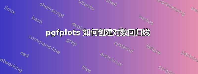 pgfplots 如何创建对数回归线