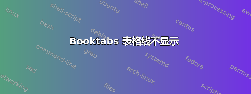 Booktabs 表格线不显示