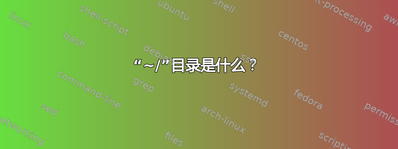 “~/”目录是什么？