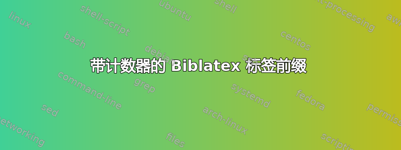 带计数器的 Biblatex 标签前缀