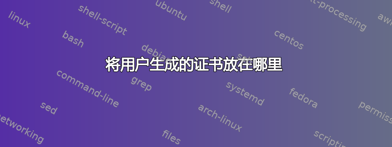 将用户生成的证书放在哪里