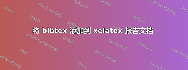 将 bibtex 添加到 xelatex 报告文档