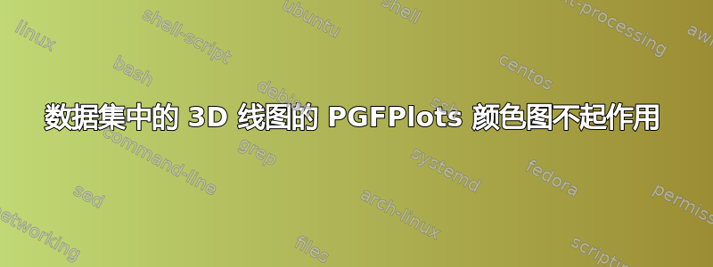 数据集中的 3D 线图的 PGFPlots 颜色图不起作用