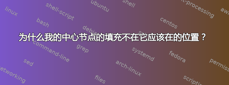 为什么我的中心节点的填充不在它应该在的位置？