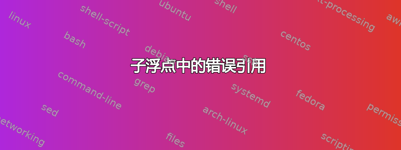 子浮点中的错误引用