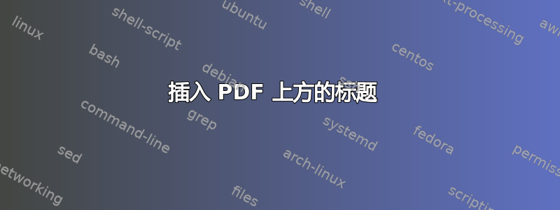 插入 PDF 上方的标题 