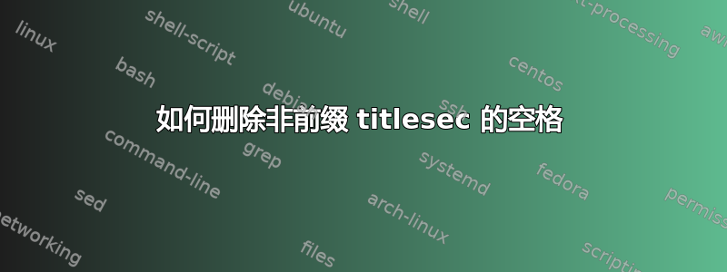 如何删除非前缀 titlesec 的空格