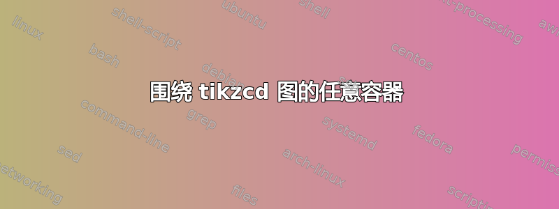 围绕 tikzcd 图的任意容器