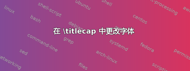 在 \titlecap 中更改字体