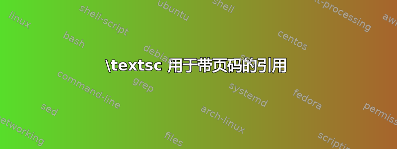 \textsc 用于带页码的引用