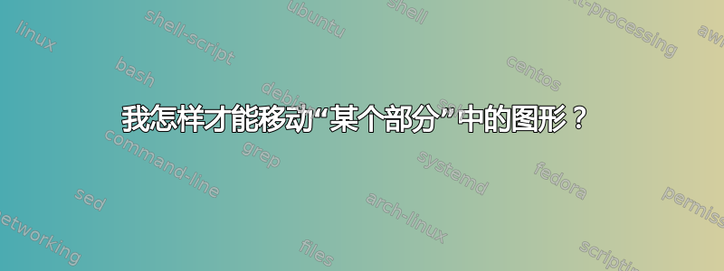 我怎样才能移动“某个部分”中的图形？