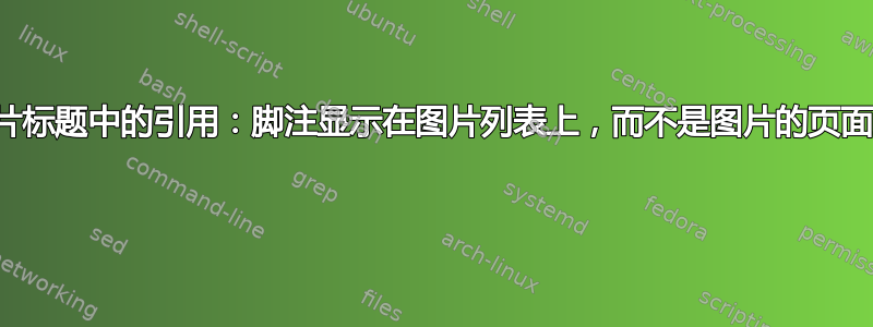 图片标题中的引用：脚注显示在图片列表上，而不是图片的页面上 