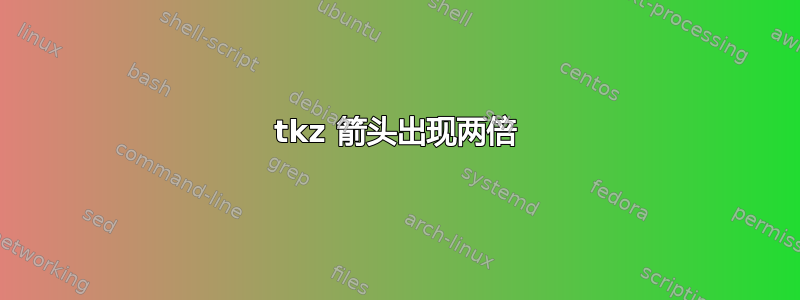 tkz 箭头出现两倍