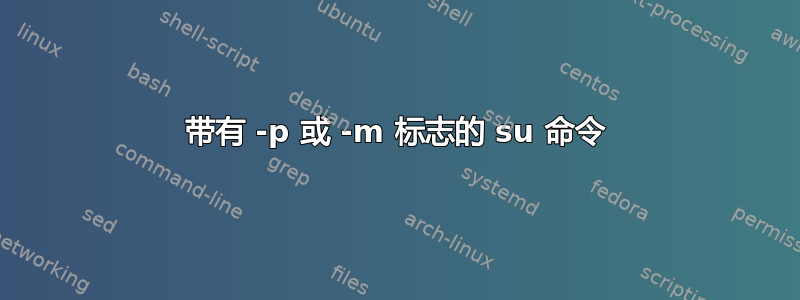 带有 -p 或 -m 标志的 su 命令