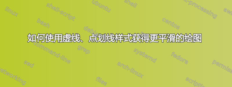 如何使用虚线、点划线样式获得更平滑的绘图