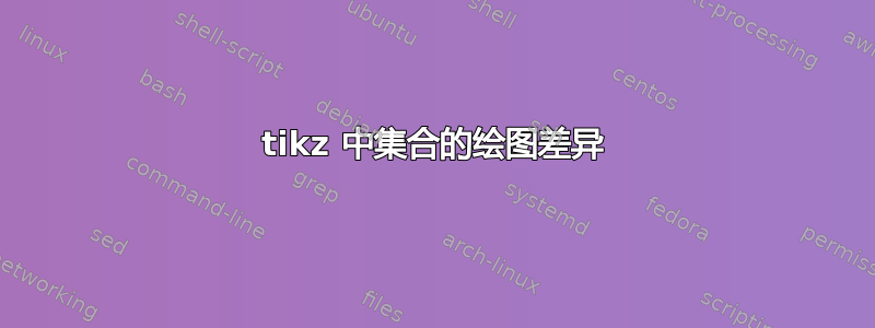 tikz 中集合的绘图差异