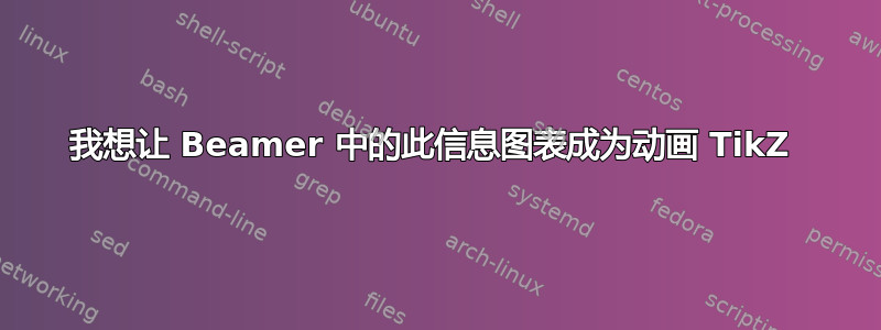 我想让 Beamer 中的此信息图表成为动画 TikZ 