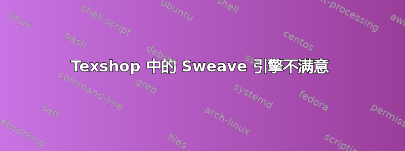 Texshop 中的 Sweave 引擎不满意