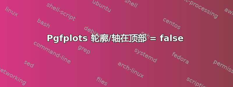 Pgfplots 轮廓/轴在顶部 = false