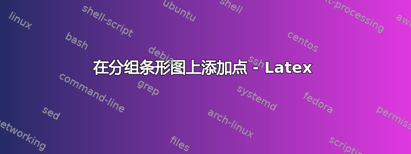 在分组条形图上添加点 - Latex