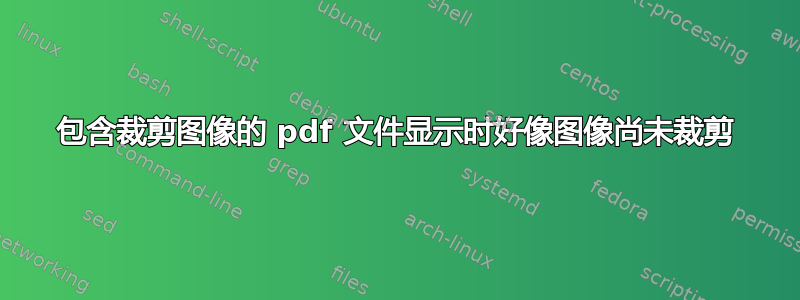 包含裁剪图像的 pdf 文件显示时好像图像尚未裁剪