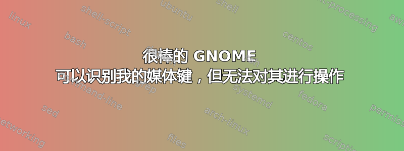 很棒的 GNOME 可以识别我的媒体键，但无法对其进行操作