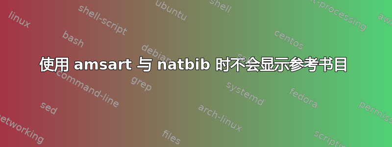 使用 amsart 与 natbib 时不会显示参考书目