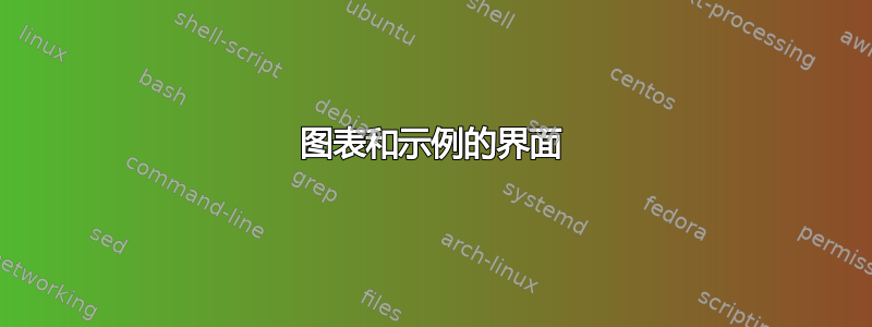 图表和示例的界面