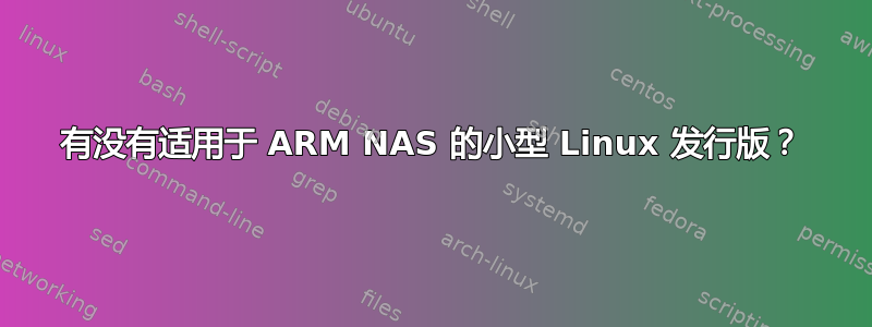 有没有适用于 ARM NAS 的小型 Linux 发行版？