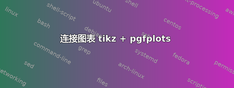 连接图表 tikz + pgfplots