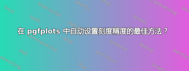 在 pgfplots 中自动设置刻度精度的最佳方法？