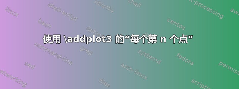 使用 \addplot3 的“每个第 n 个点”