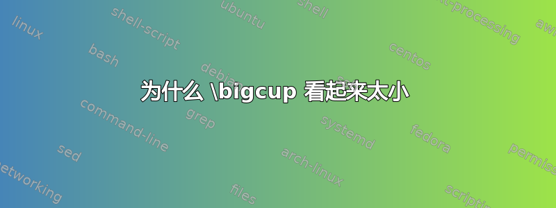 为什么 \bigcup 看起来太小