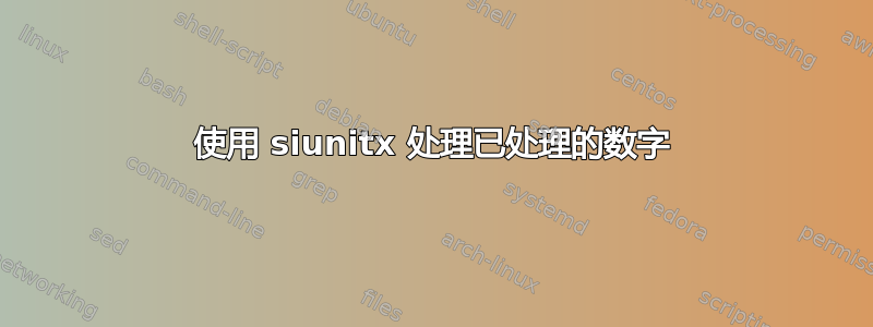 使用 siunitx 处理已处理的数字